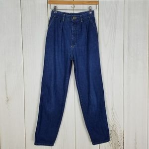 Vintage 1980's L.L. Bean Super High-rise Waist Taper Straight Leg Mom Jeans